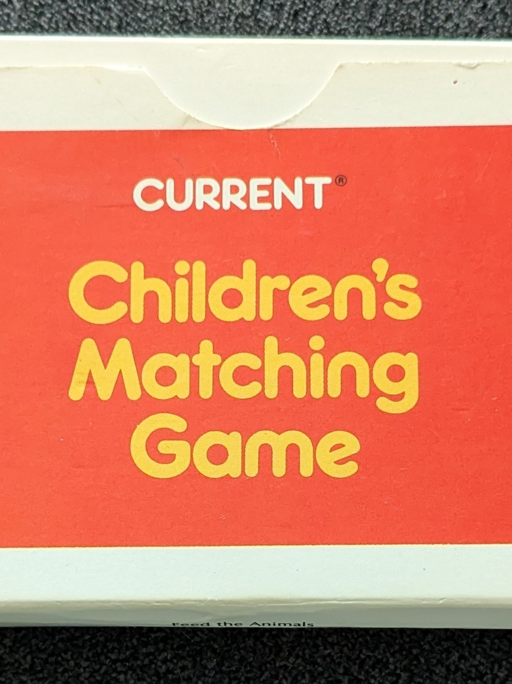 1980 Vintage Children's Matching Game - Red and Yellow